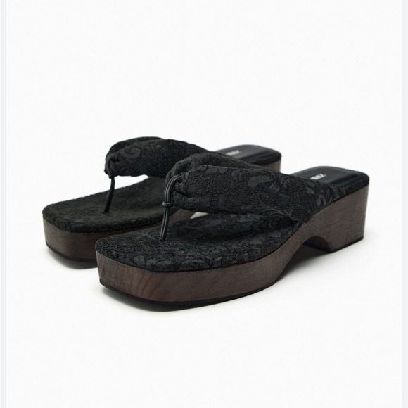 Zara NWT fabric sandals LIMITED EDITION - Picture 1 of 8